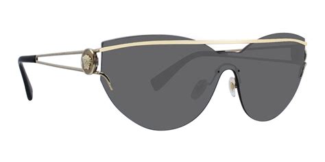 versace gold dark grey sunglasses.